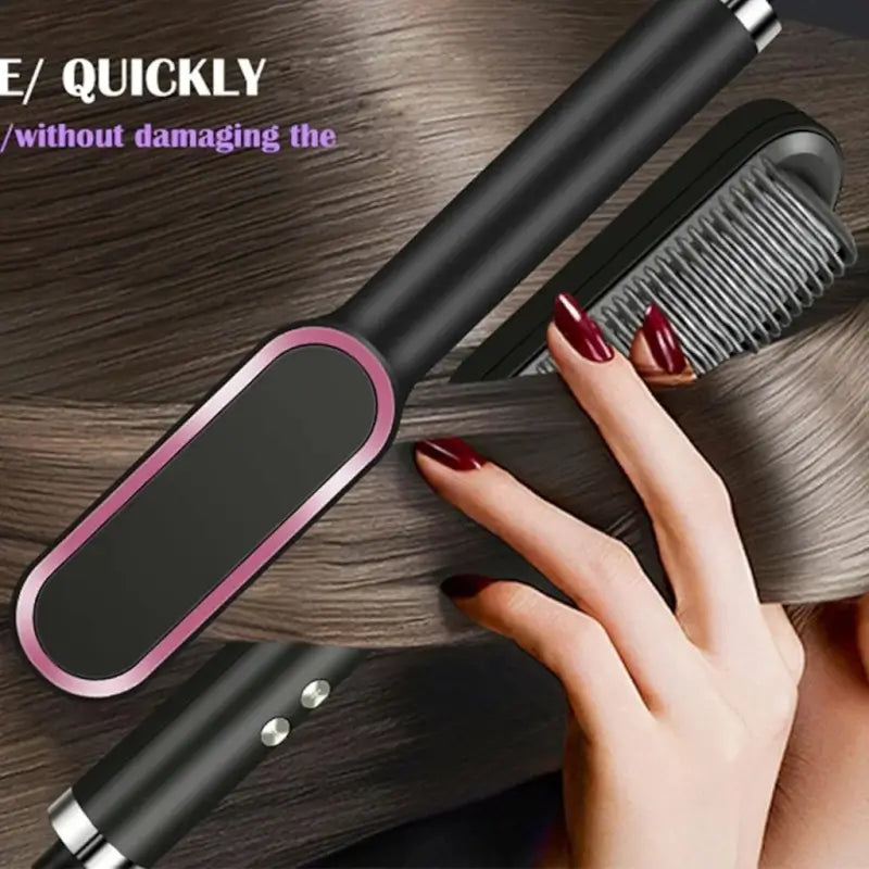 Hair Straightener Comb Brush with 5 Temperature Control
