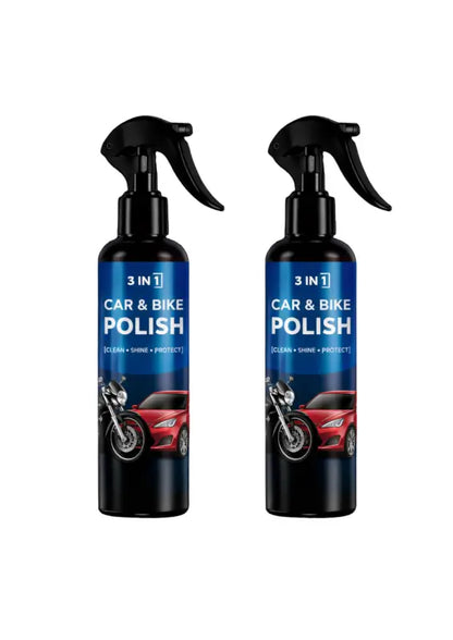 3-in-1 Car & Bike Polish Spray | Clean, Shine & Protect Liquid Polish for Cars, Bikes, Scooters & Automotive Surfaces
