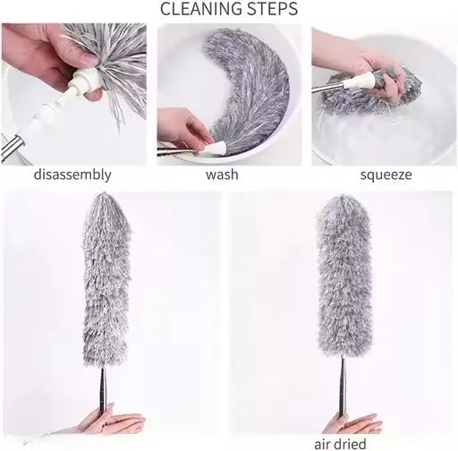 Microfiber Feather Duster with Extendable 100-inch Pole
