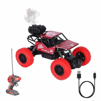Adventure Awaits! Unleash Thrills with this Powerful 4x2 RC Monster Truck Toy – Race, Climb, Explore, Independent Suspension & Dynamic Smoke/Mist for Boys & Girls
