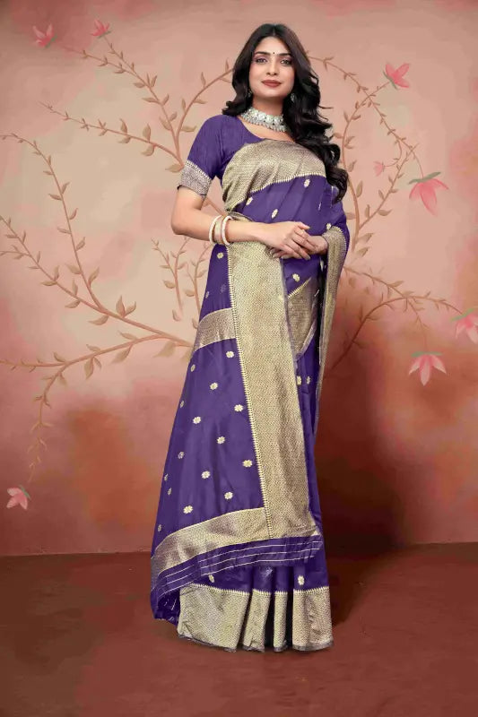 Cotton Saree  The Graceful Violet Glow Collection