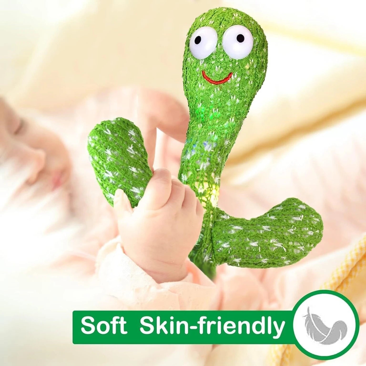 Dancing Cactus Mimicking Toy with Talking & Musical Features (Green)