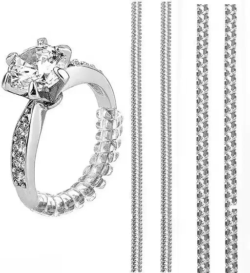 Invisible Ring Size Adjuster for Loose Rings – Ring Guard, Ring Sizer, 4 Sizes Fit Almost Any Ring