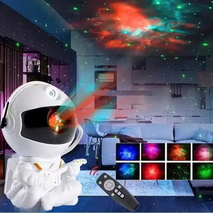 Astronaut Galaxy Projector Night Light 360 Degree Rotating Nebula Star LED Lamp with Remote Timer for Kids Bedroom and Home Decor