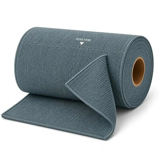 Microfiber Cleaning Cloth Roll – 20 Reusable Tear-Away Towels | Washable Multipurpose Cleaning Wipes for Kitchen, Car, Home & Office | 25 x 25 cm