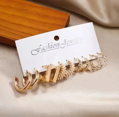 Combo of 17 Earrings Pair for Girls – Metal Studs Earrings Set